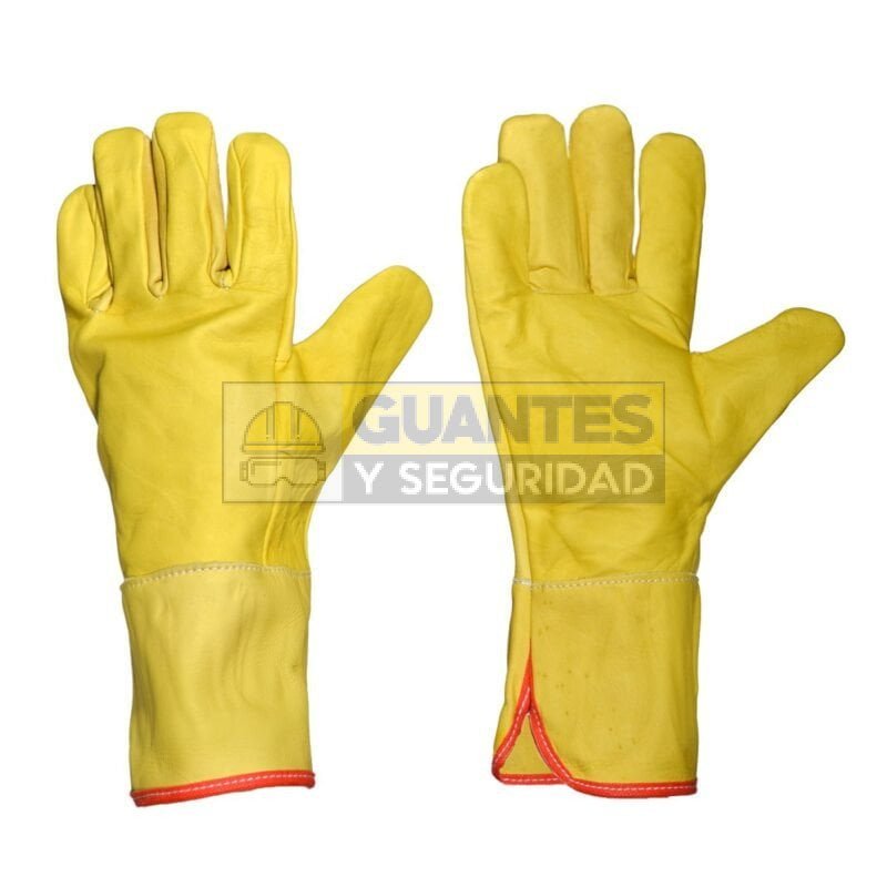 Guante Ingeniero de vaqueta largo