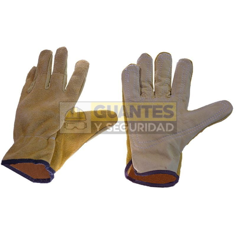 Guante ingeniero bicolor corto