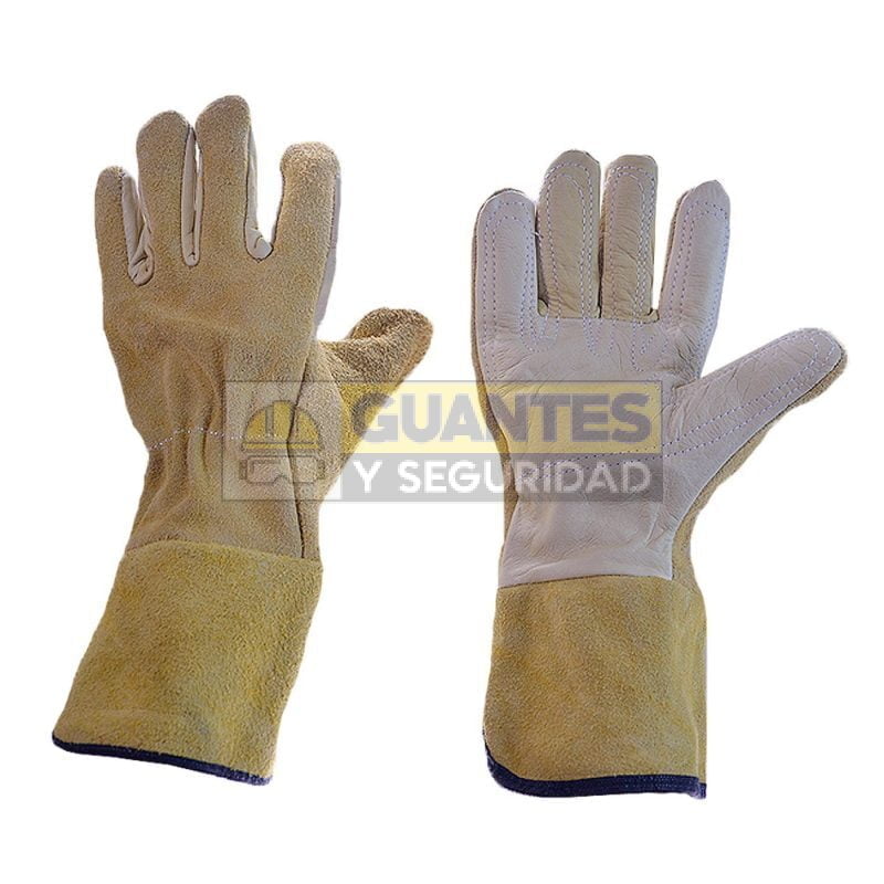 Guante ingeniero bicolor largo puño 10