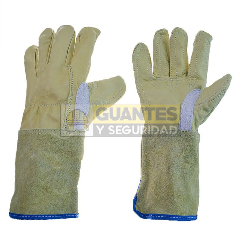 Guante ingeniero de vaqueta largo puño 14