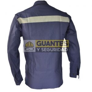 Camisa en dril manga larga con cinta reflectiva