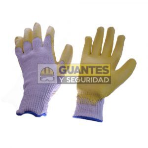 Guante Hilaza Látex amarillo