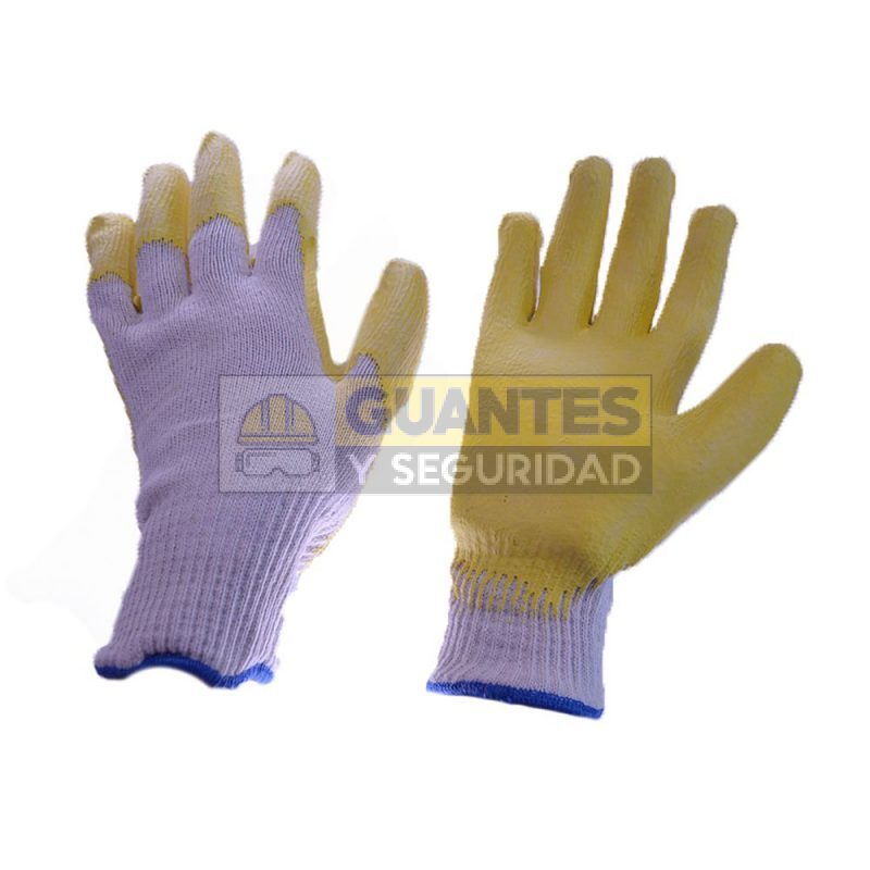 Guante Hilaza Látex amarillo