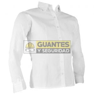 Camisa Manga Larga Oxford Dama Color Blanca