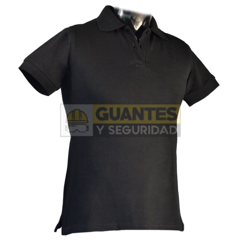 Camiseta tipo Polo Tela Piquet para Dama Color Negro