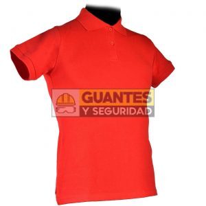 Camiseta tipo Polo Tela Piquet para Dama Rojo
