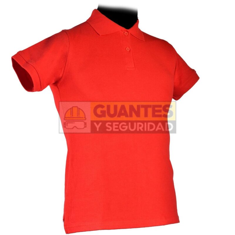 Camiseta tipo Polo Tela Piquet para Dama Rojo