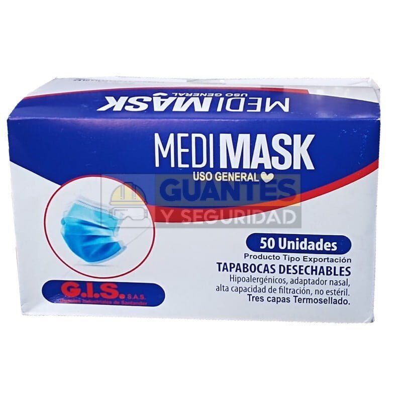 Tapabocas termosellado caja x50